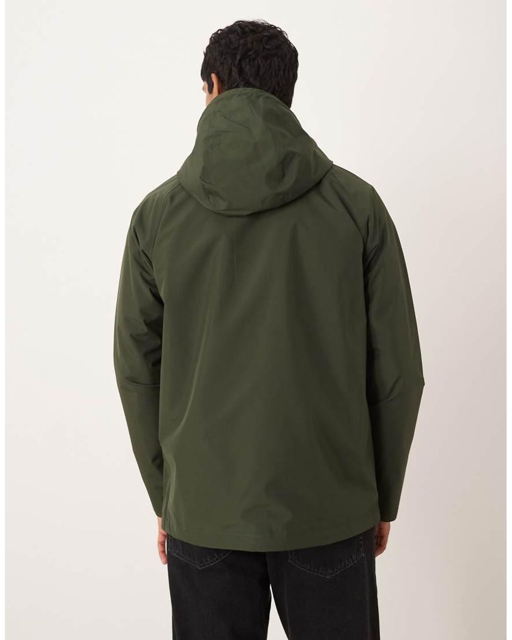 Barbour Green Domus Hooded Waterproof Jacket for men