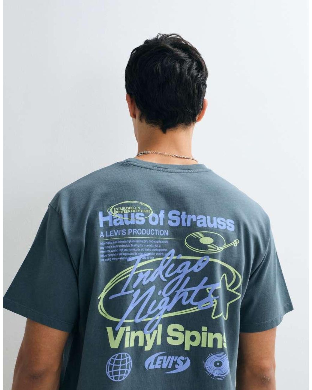 Levi's Blue Back Print Graphic T-Shirt for men
