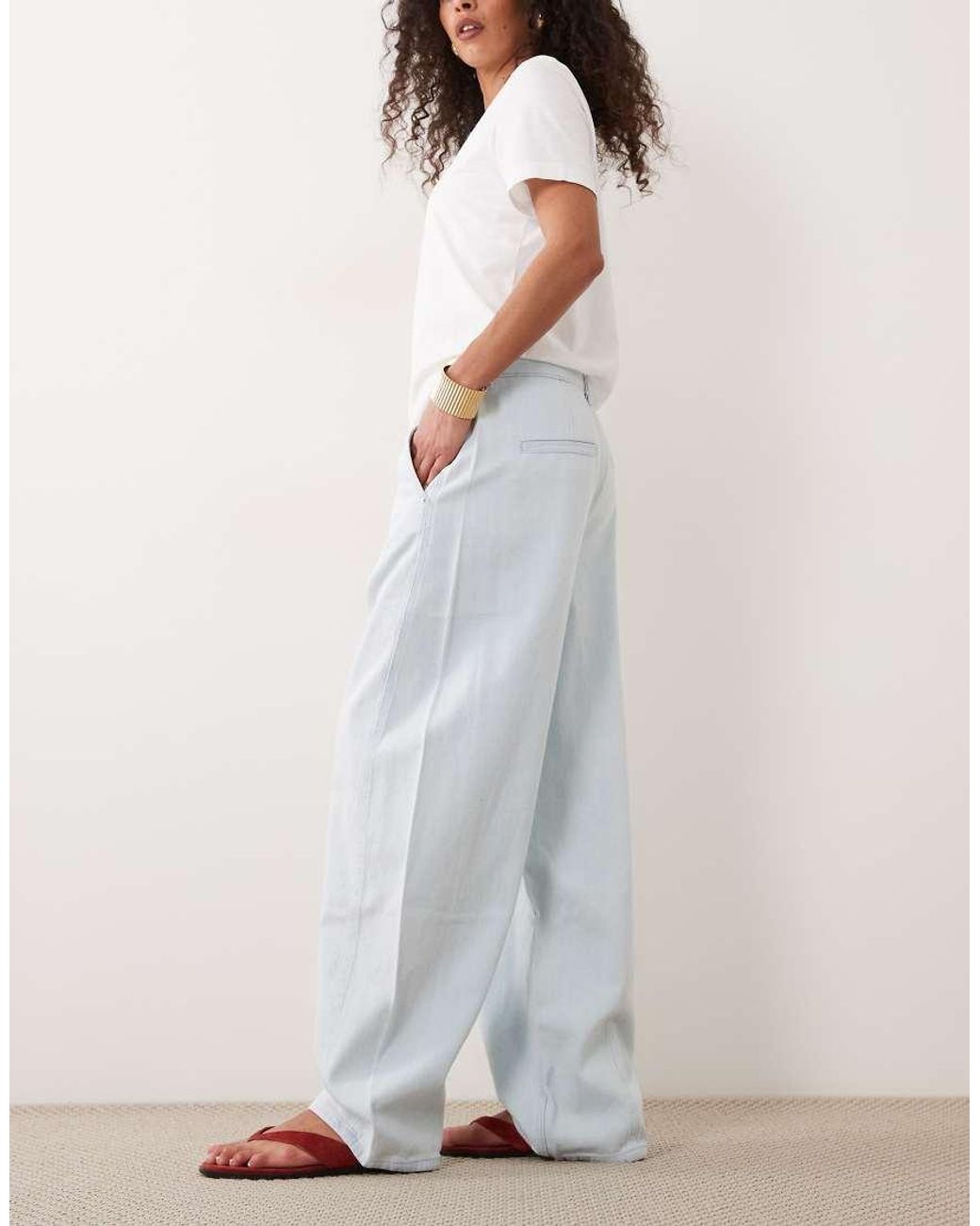 ARKET White Endive Barrel Leg Jeans