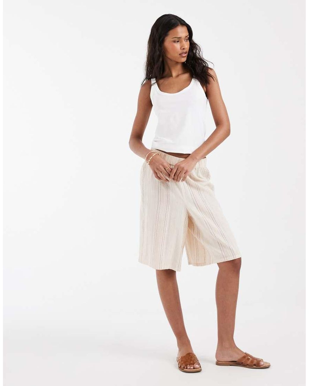 & Other Stories White Scoop Neck Tank Top