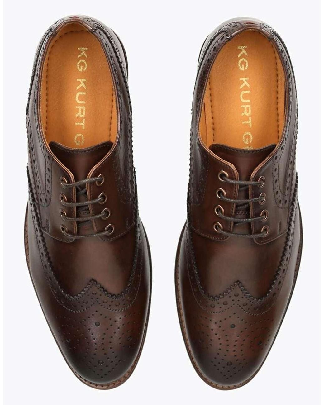 KG by Kurt Geiger Brown Connor Brogue Shoes for men