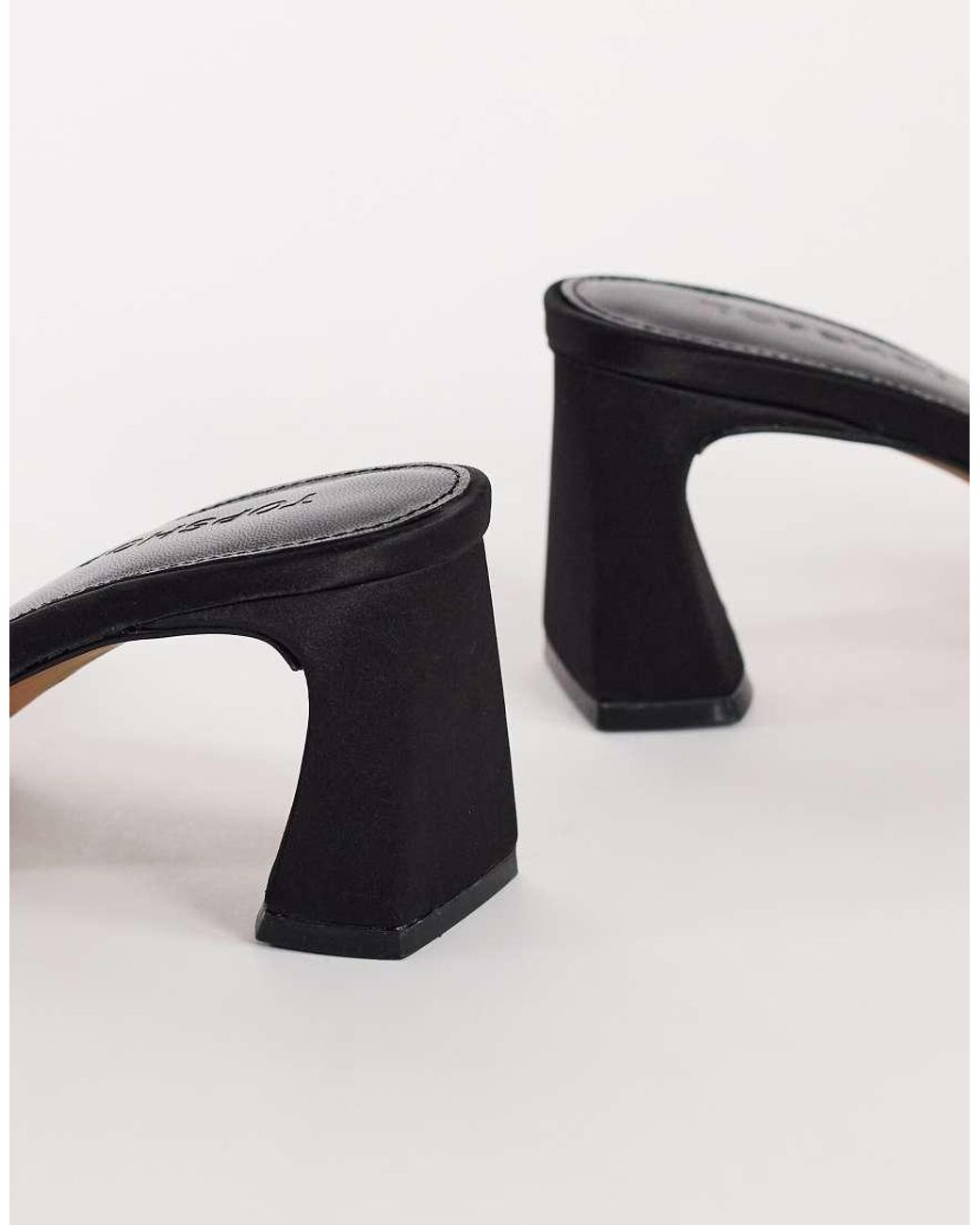 TOPSHOP Natural Nela Mid Heel Mule