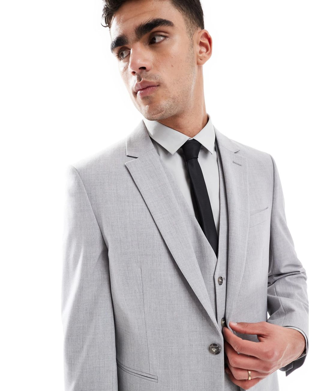 ASOS Gray Slim Suit Jacket for men