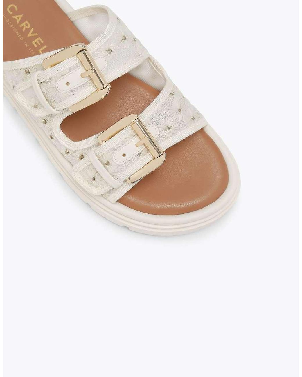Carvela Kurt Geiger White Pavilion Flat Sandals