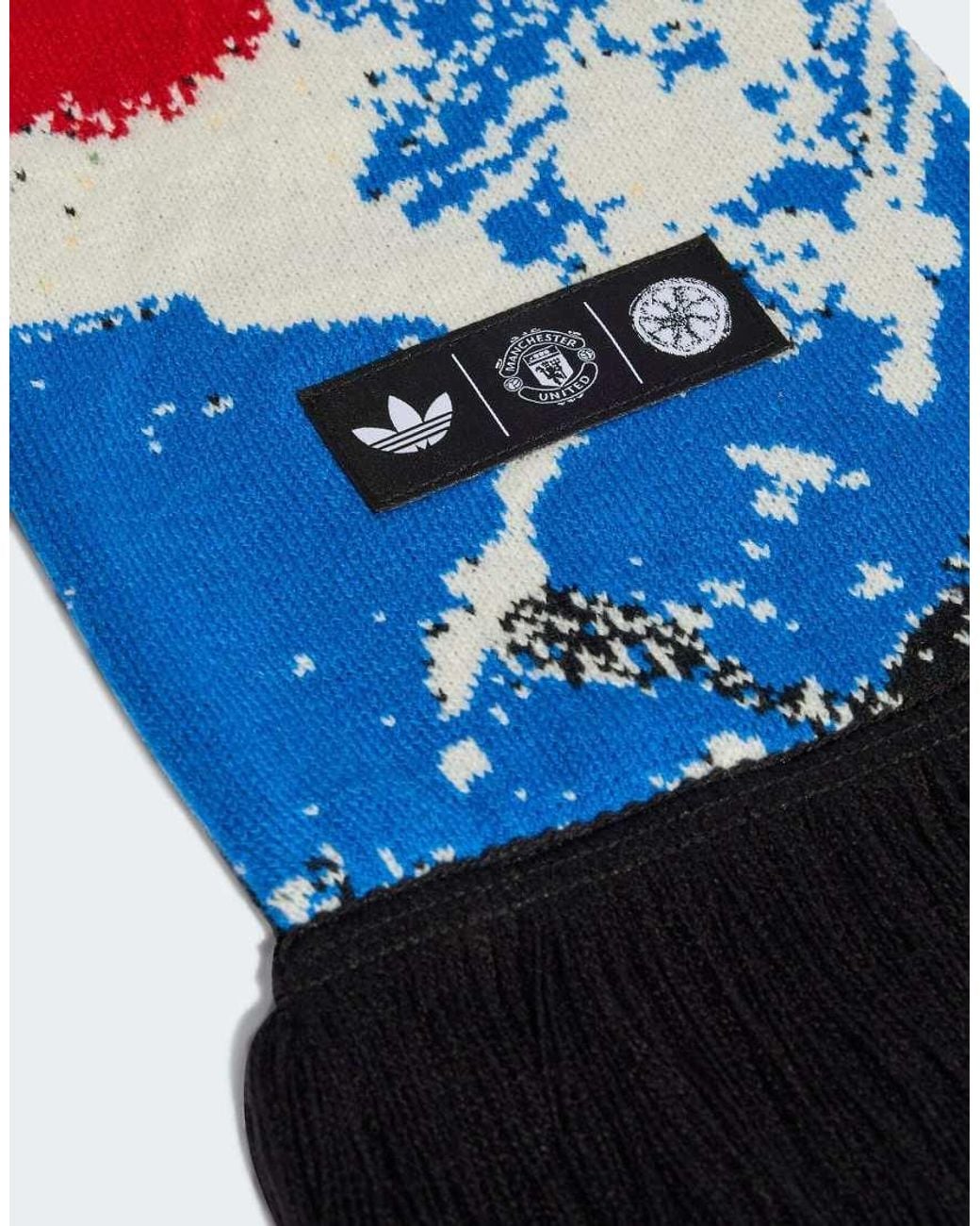 Adidas Originals Red Manchester United Stone Roses Scarf