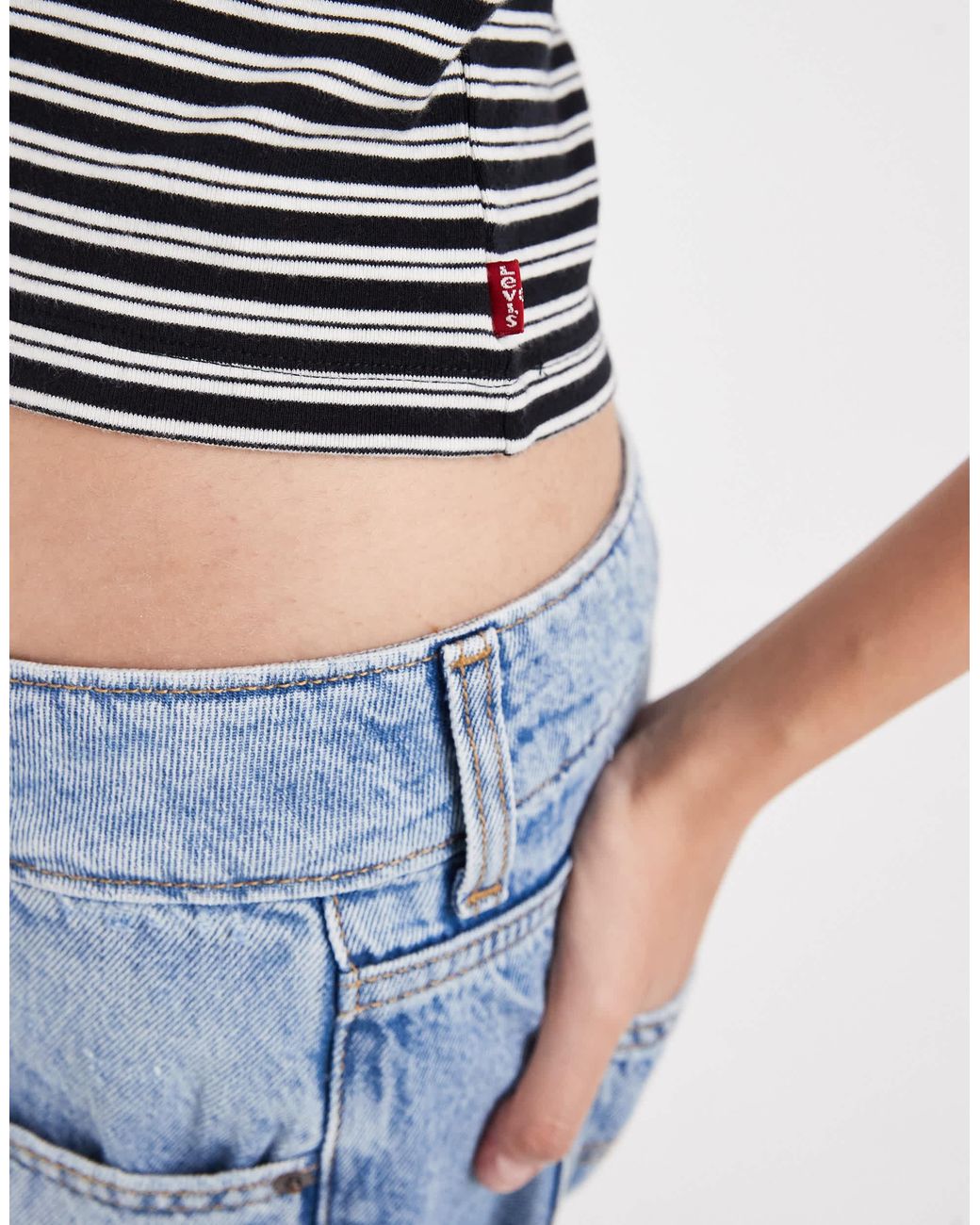 Levi's White – knapp geschnittenes basic-t-shirt