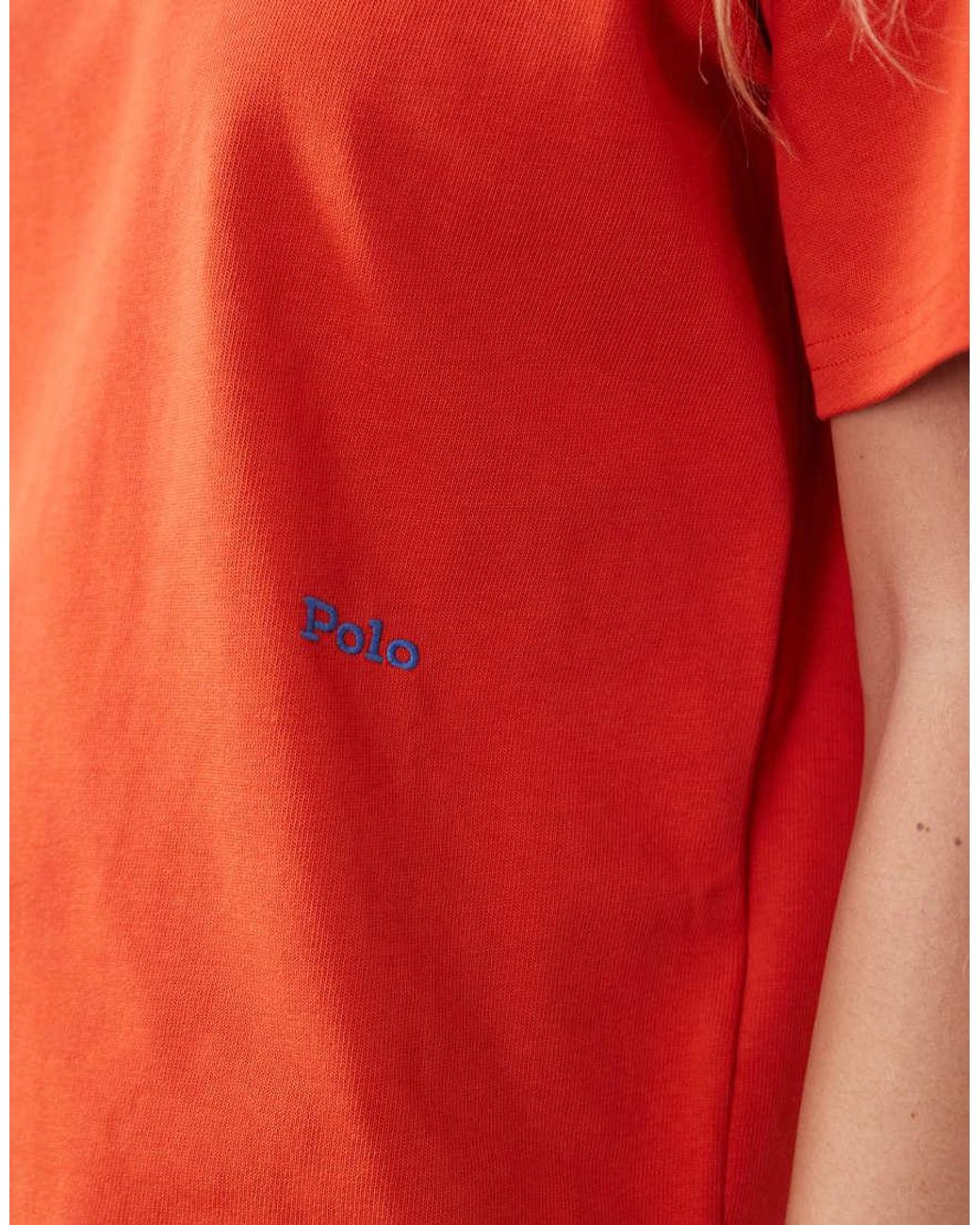 Polo Ralph Lauren Red Large Icon Logo Back Print Heavyweight T-shirt