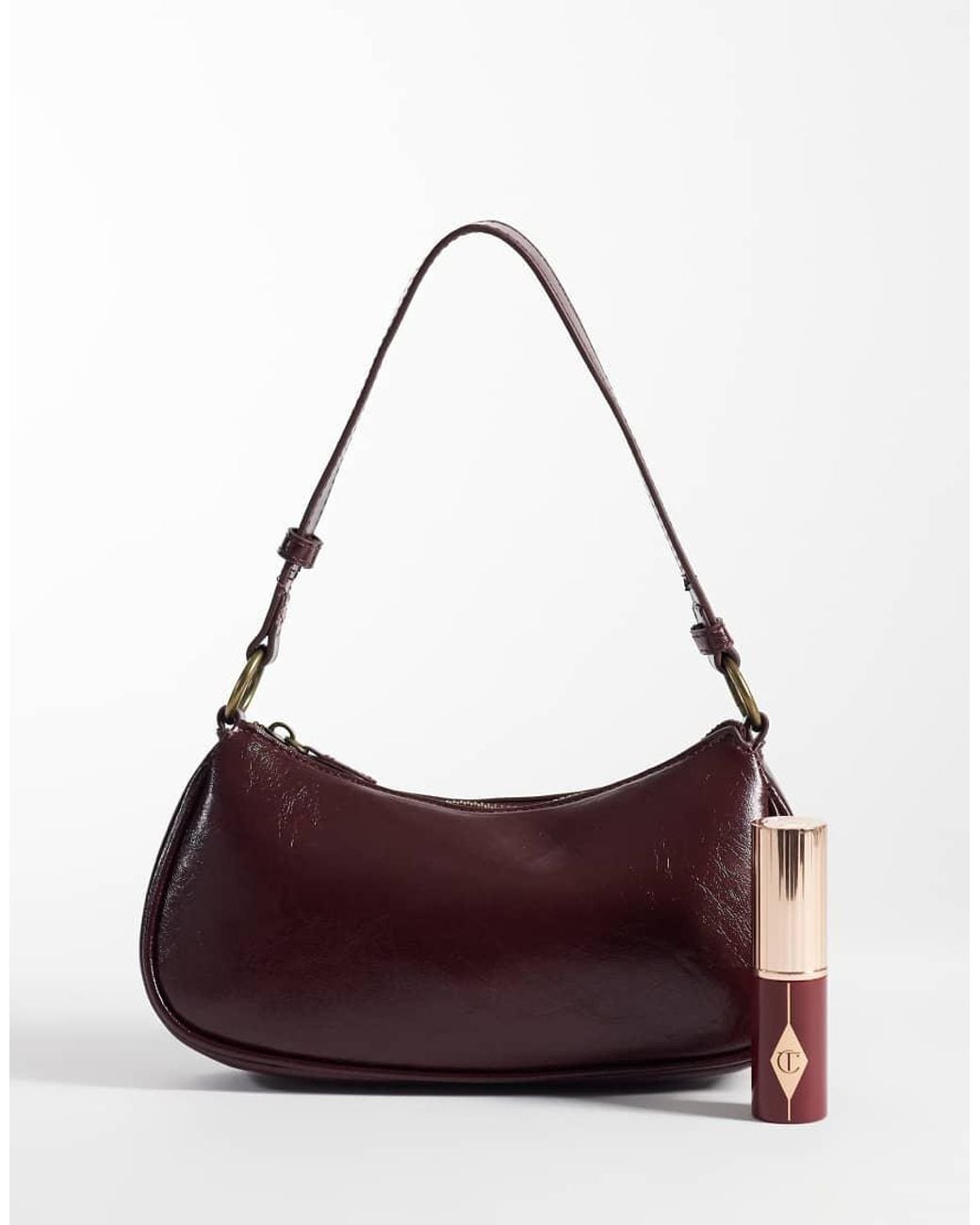 Mango Purple Teen Faux Leather Shoulder Bag