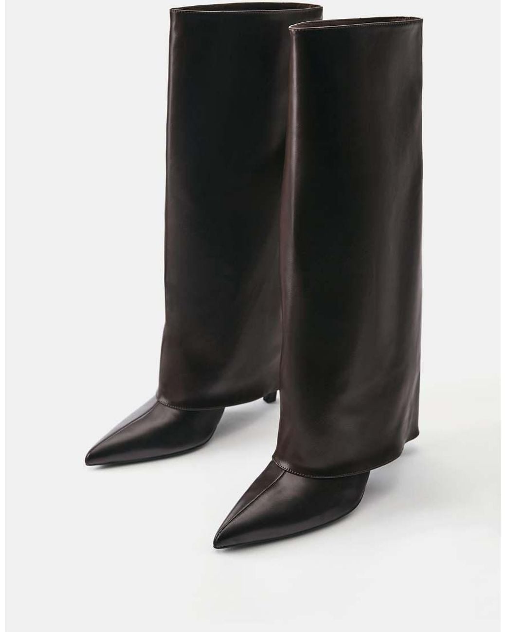 Pull&Bear Black Heeled Footed leggings Boots