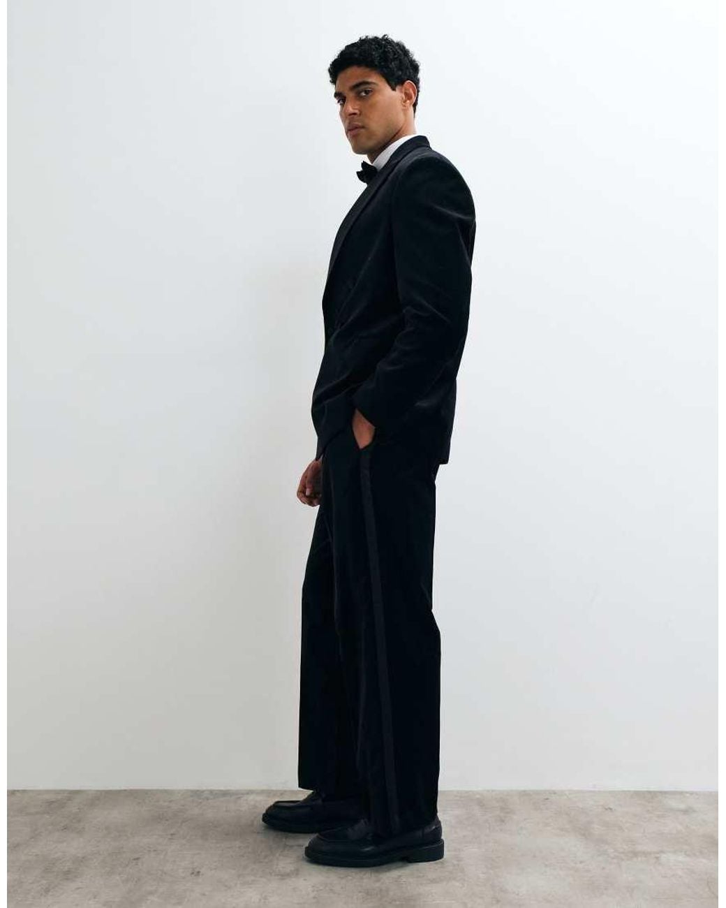 ASOS Blue Wide Suit Trouser for men