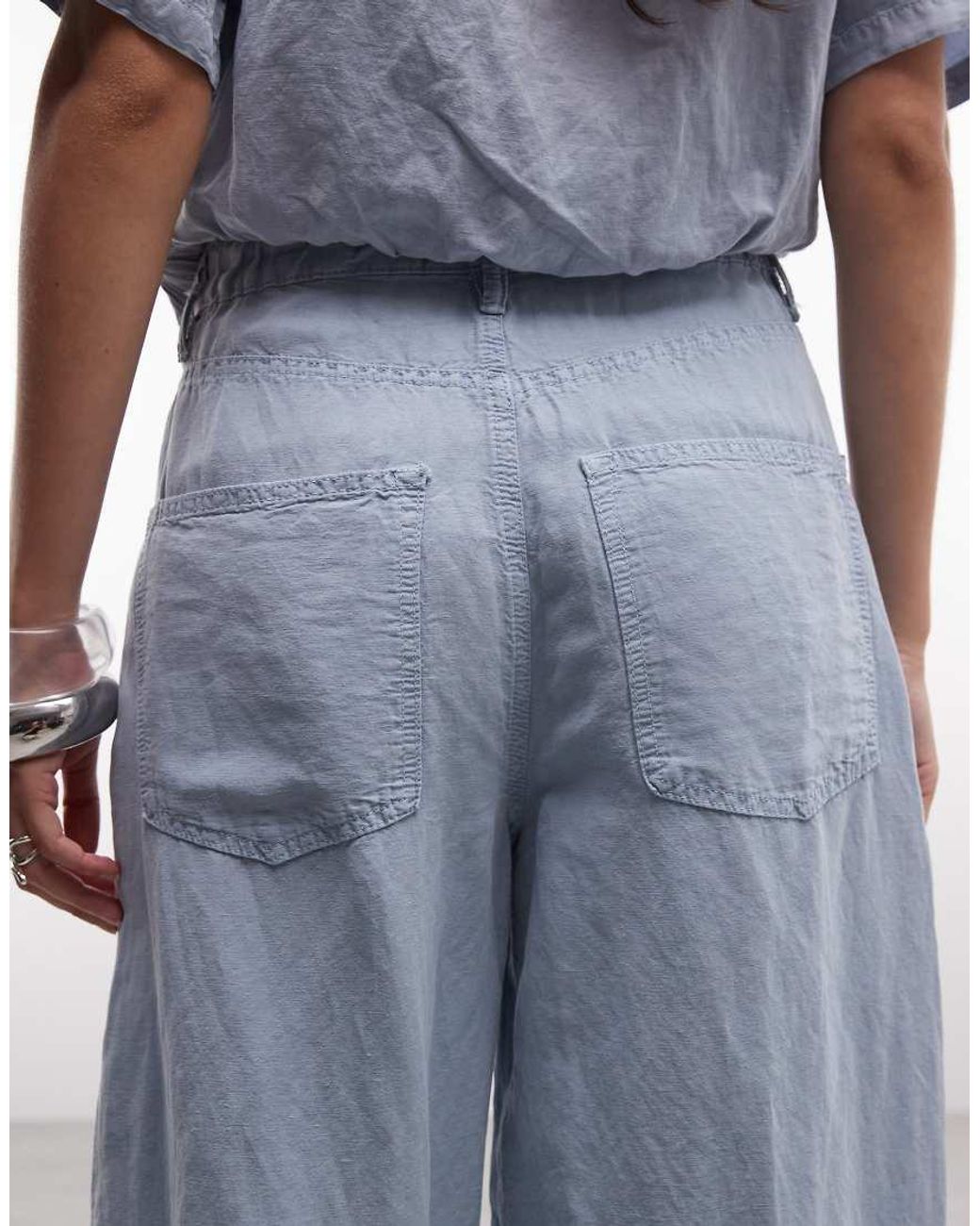 AllSaints Blue Jett Co-Ord Wide Leg Denim Jeans