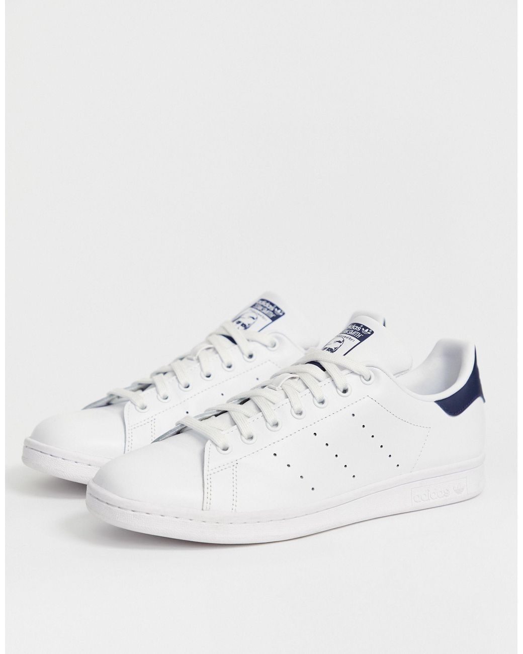 adidas originals stan smith leather trainers in white m20325