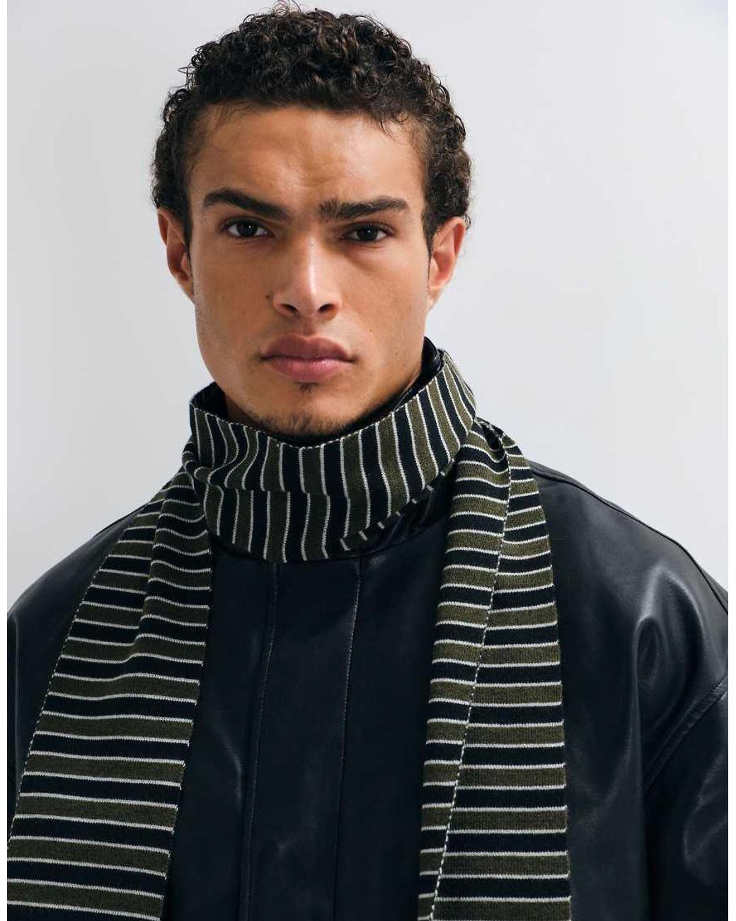 ASOS Blue Stripe Super Skinny Scarf for men
