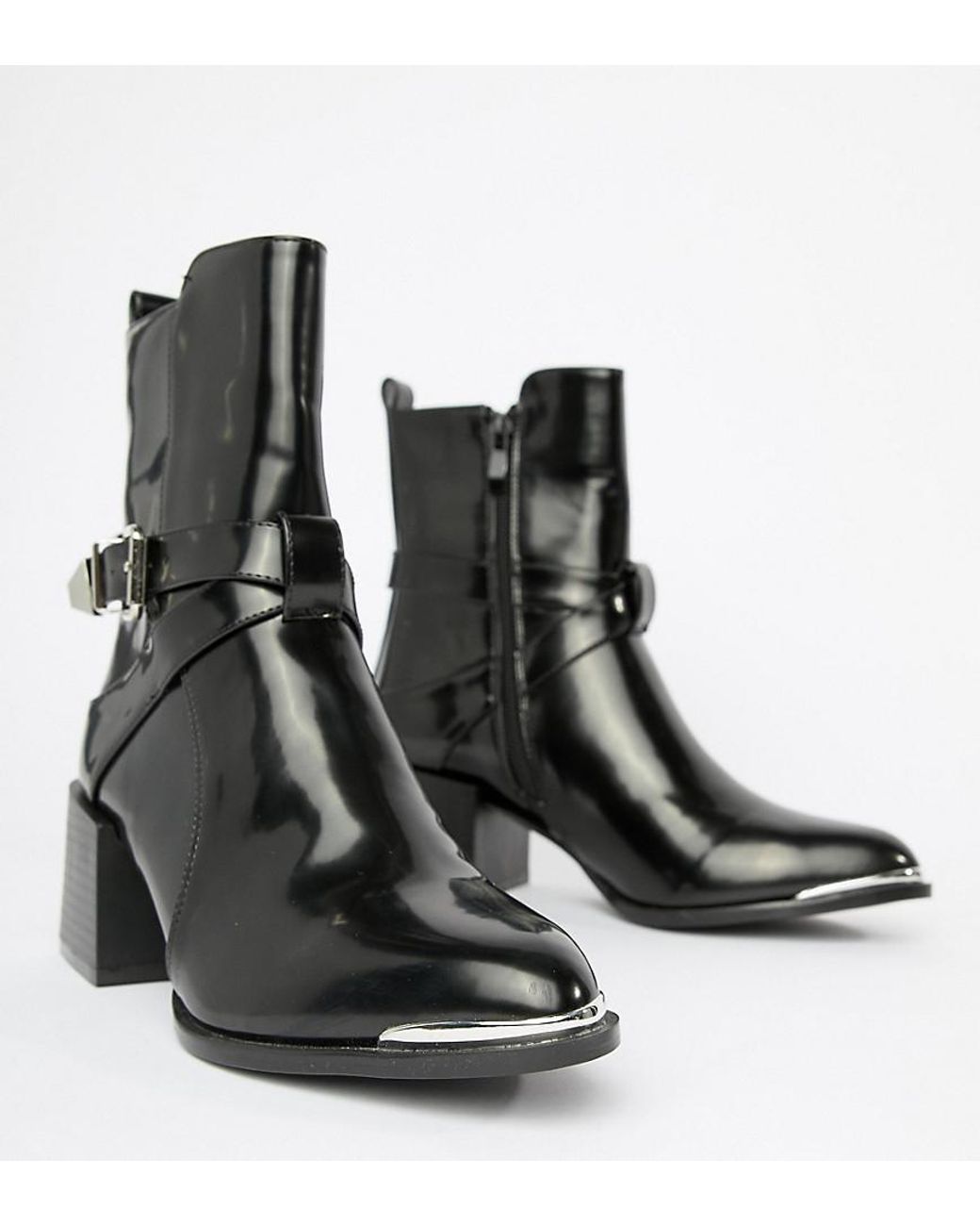 wide fit western ankle boots