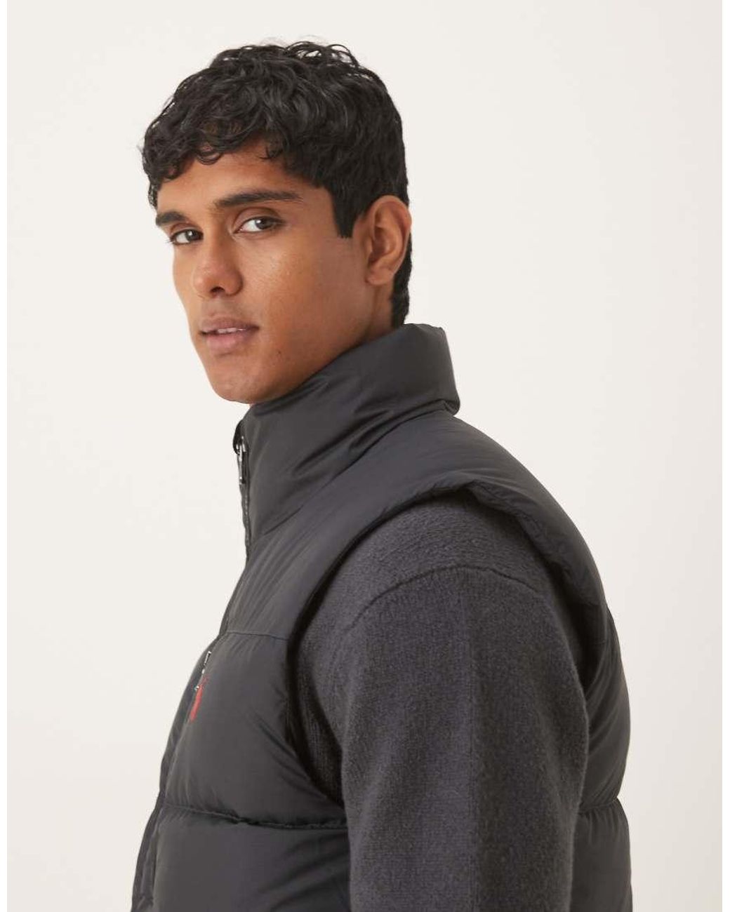 Polo Ralph Lauren Gray Gorham Icon Logo Insulated Down Puffer Vest for men