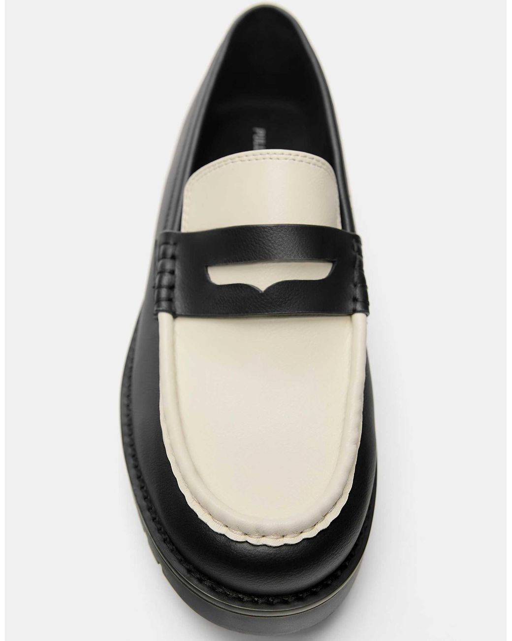 Pull&Bear – loafer mit dicker sohle in White für Herren