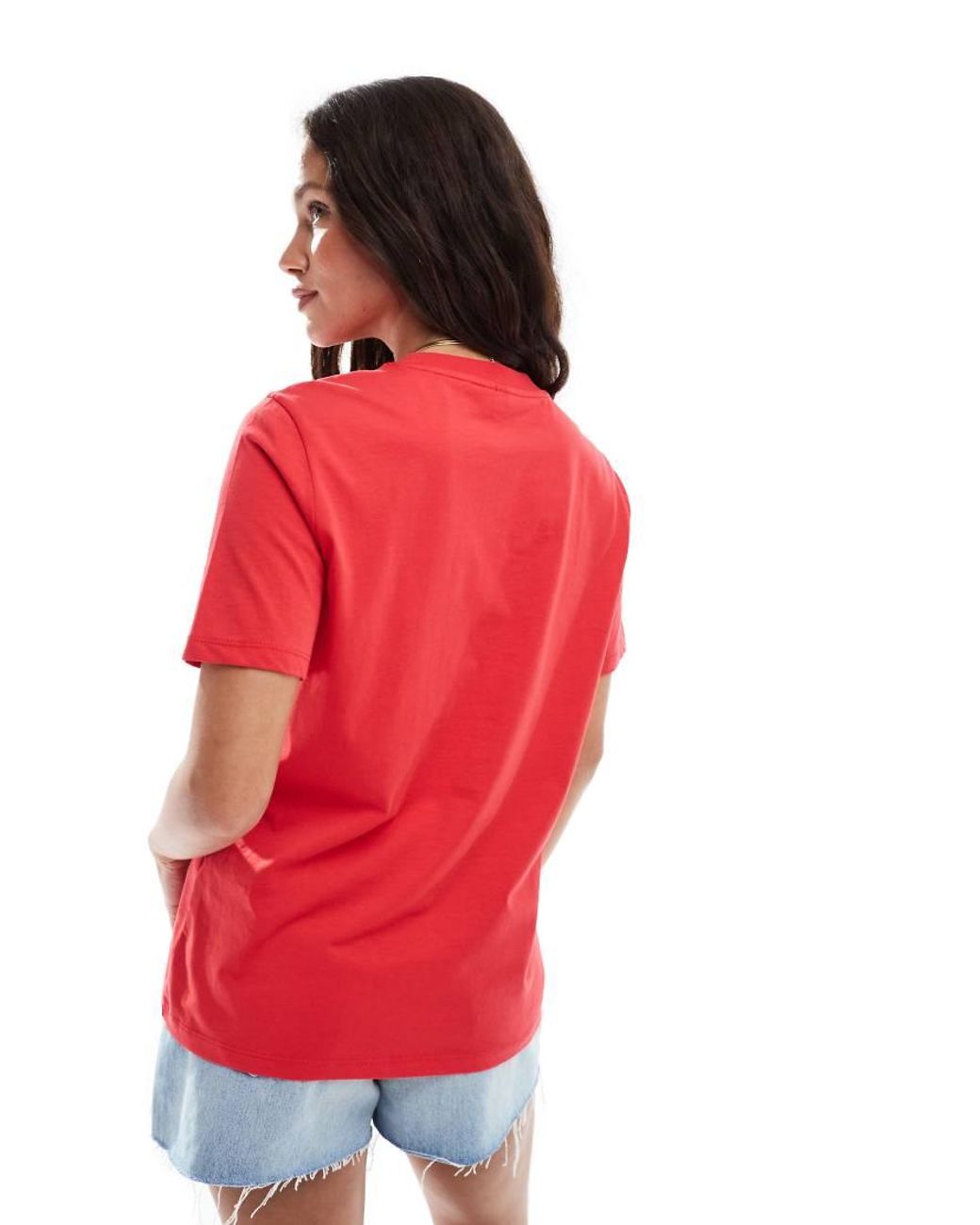Pieces Red Boxy T-shirt