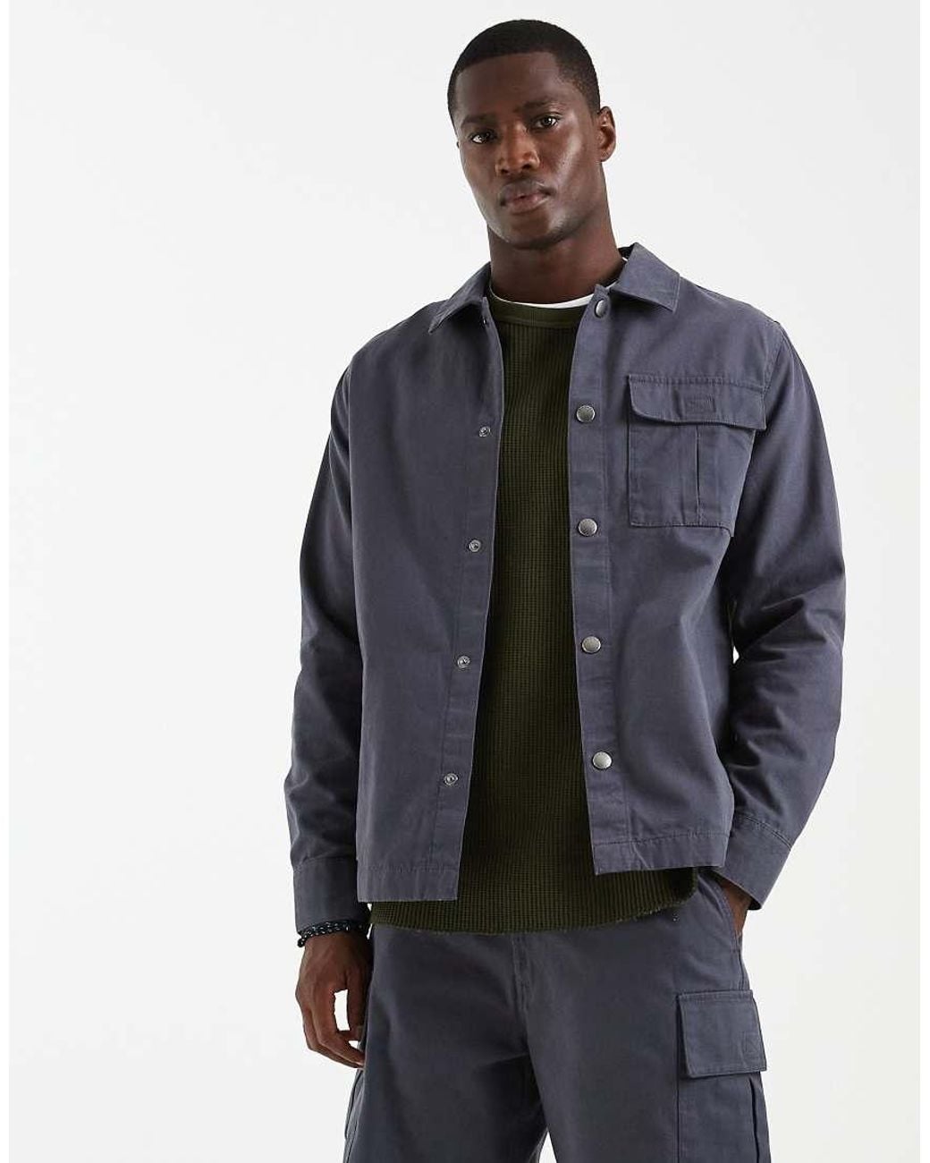 Barbour Blue Wetheral Co-Ord Twill Overshirt for men