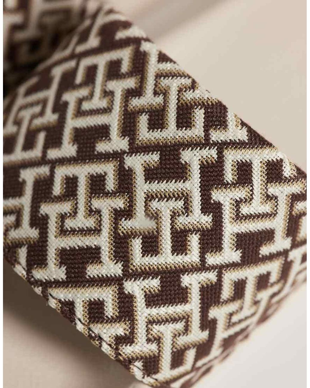Tommy Hilfiger Natural Monogram Pool Slider