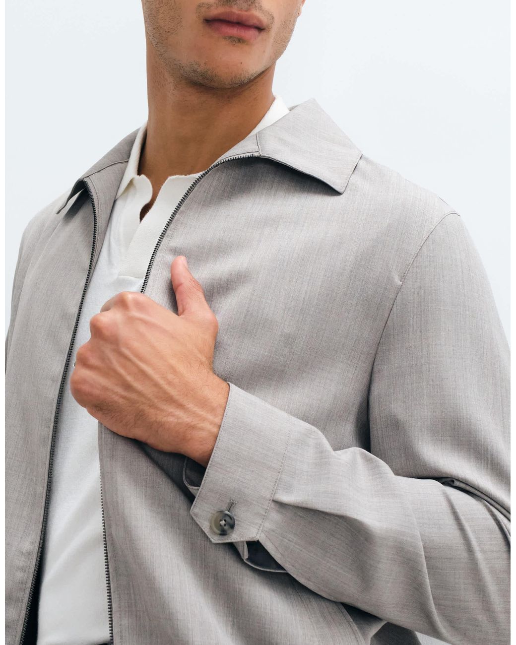 Mango Gray Harrington Jacket for men