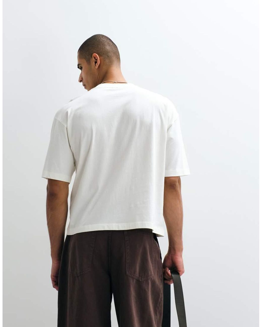ASOS White Boxy Oversized T-Shirt With Floral Tea Pot Graphic for men