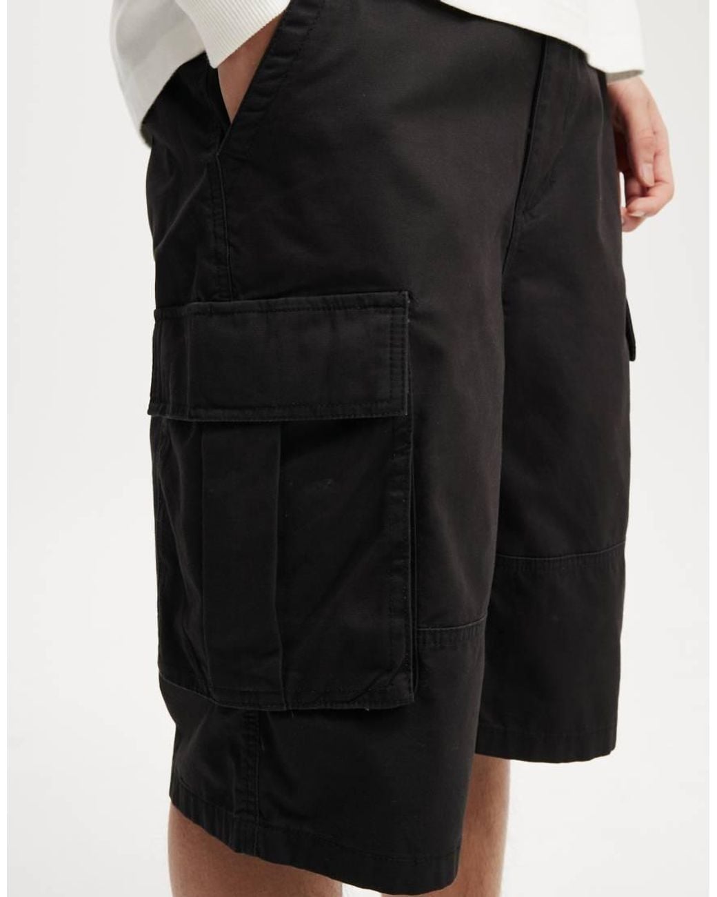 Cotton On Black Baggy Cargo Short for men