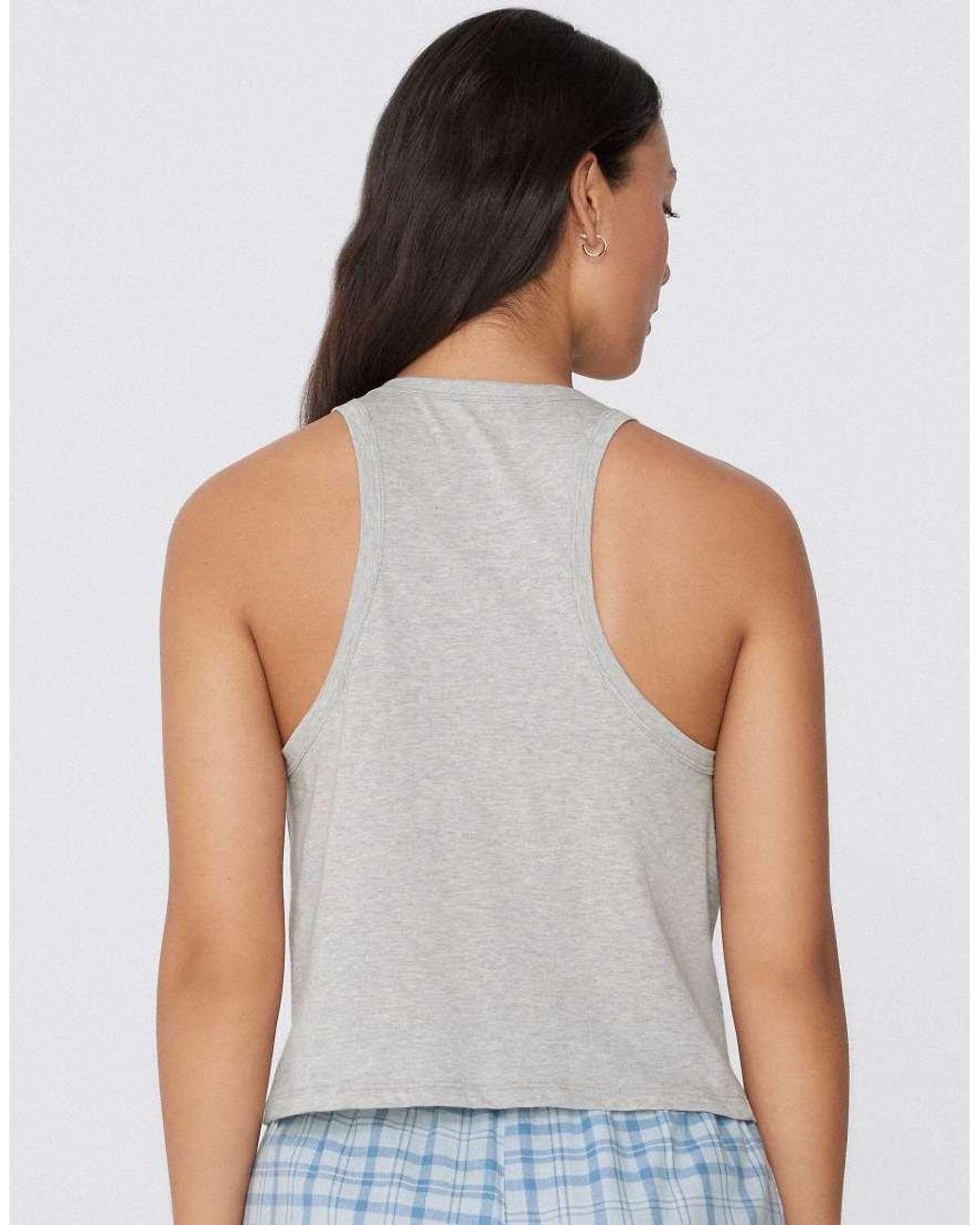 Tezenis White Printed Cotton Camisole