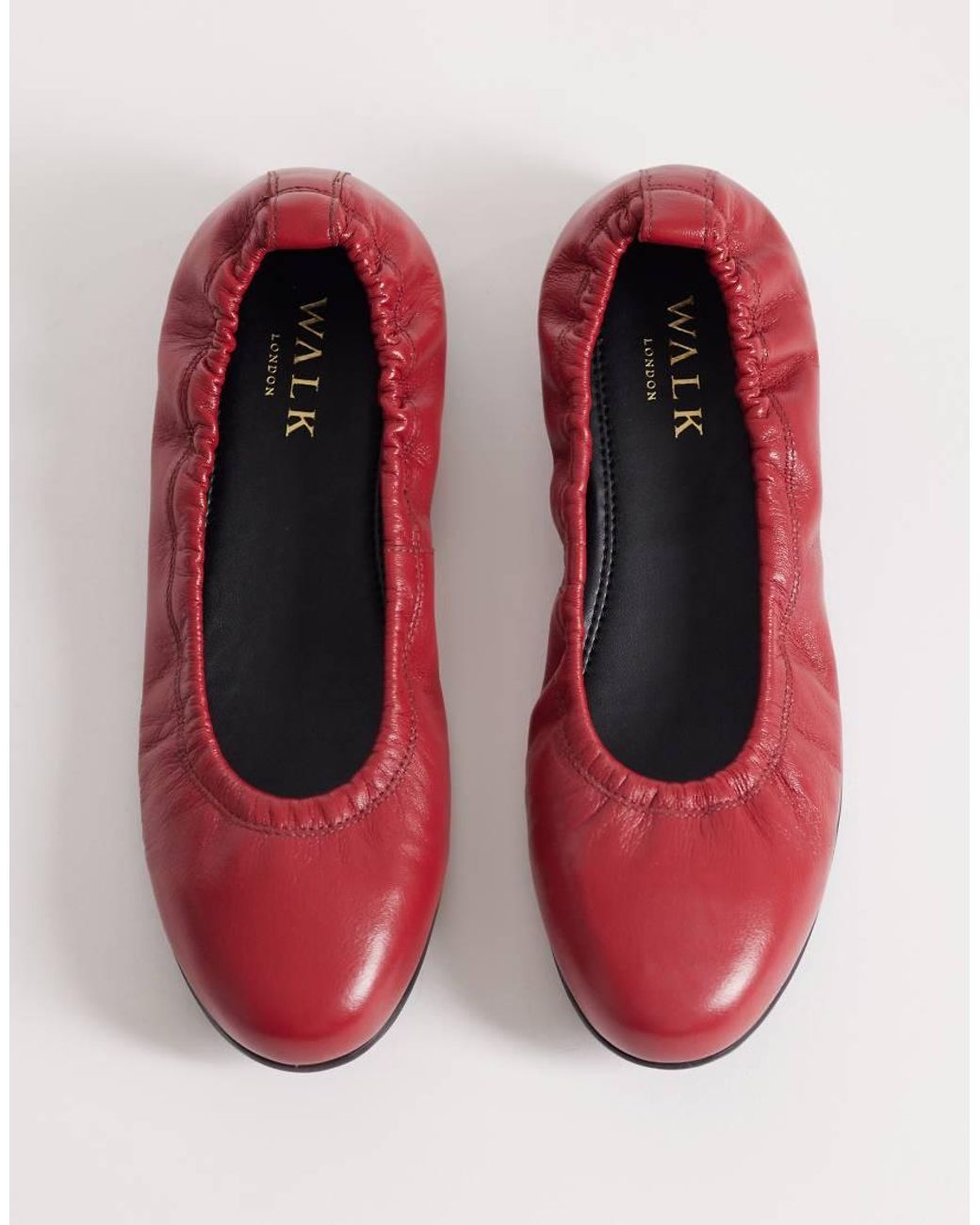 Walk London Red Polly Ballerina
