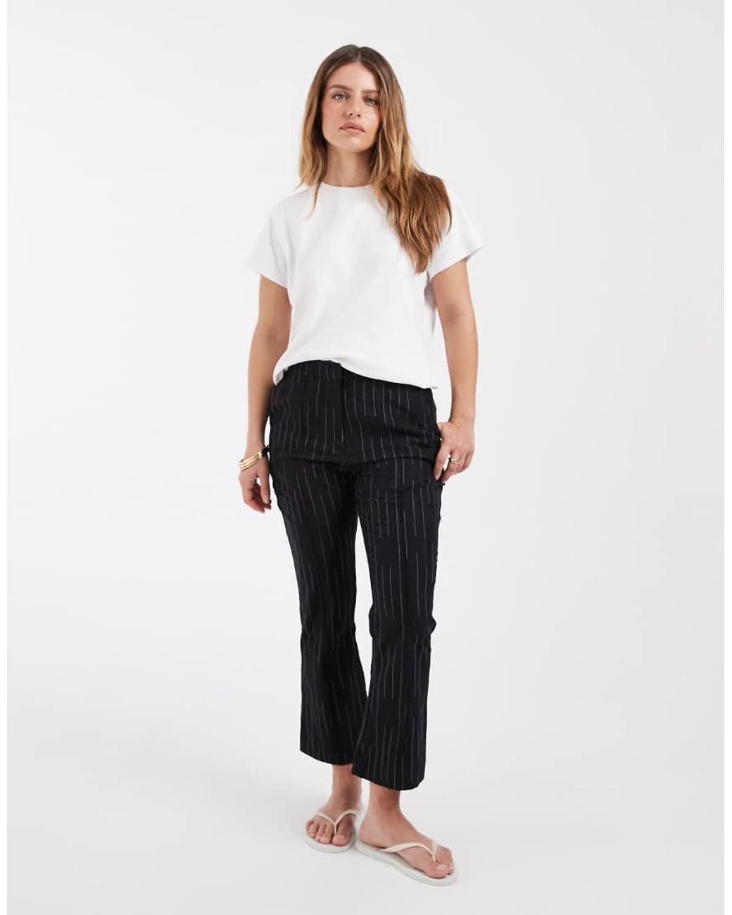 ASOS Black Petite Cropped Kick Flare