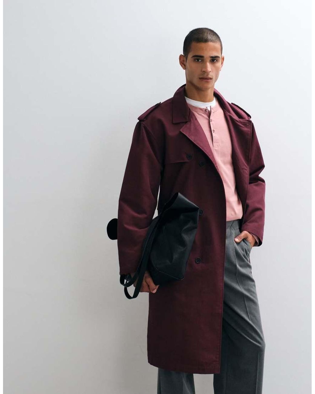 ASOS Red Trench Coat for men