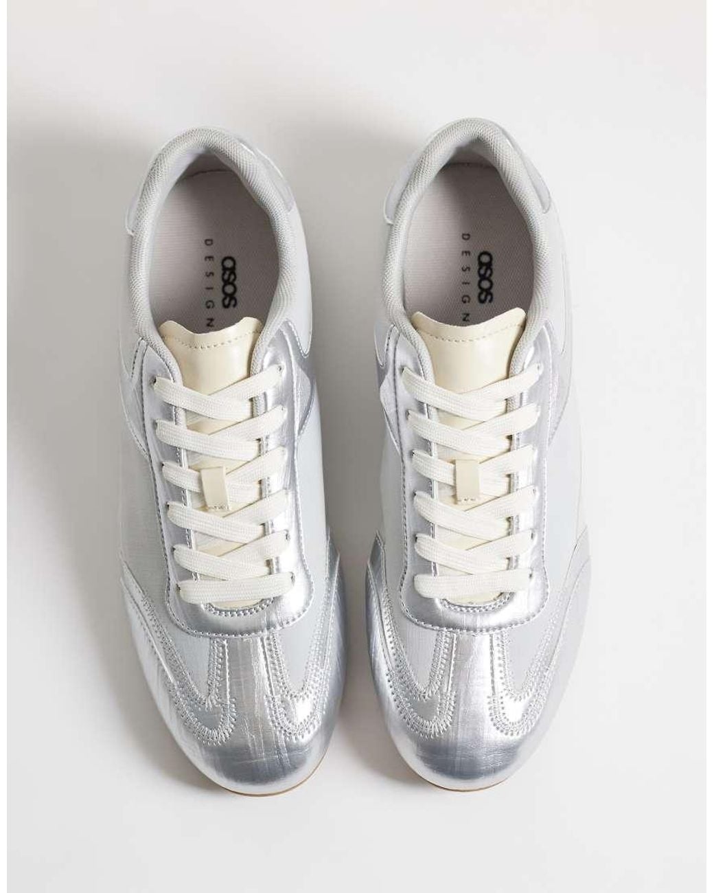 ASOS White Panelled Retro Sneakers for men