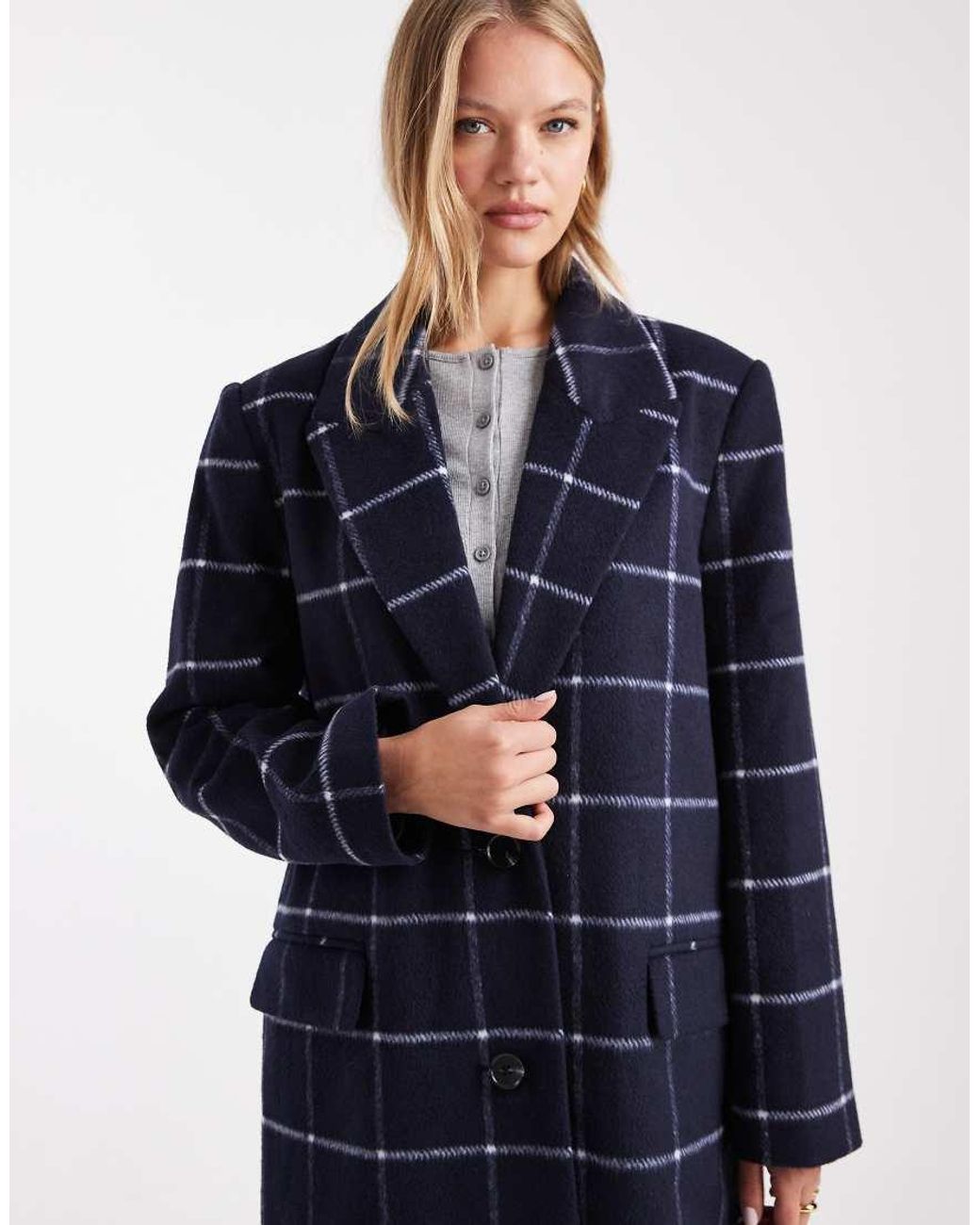 ASOS Blue Longline Formal Coat