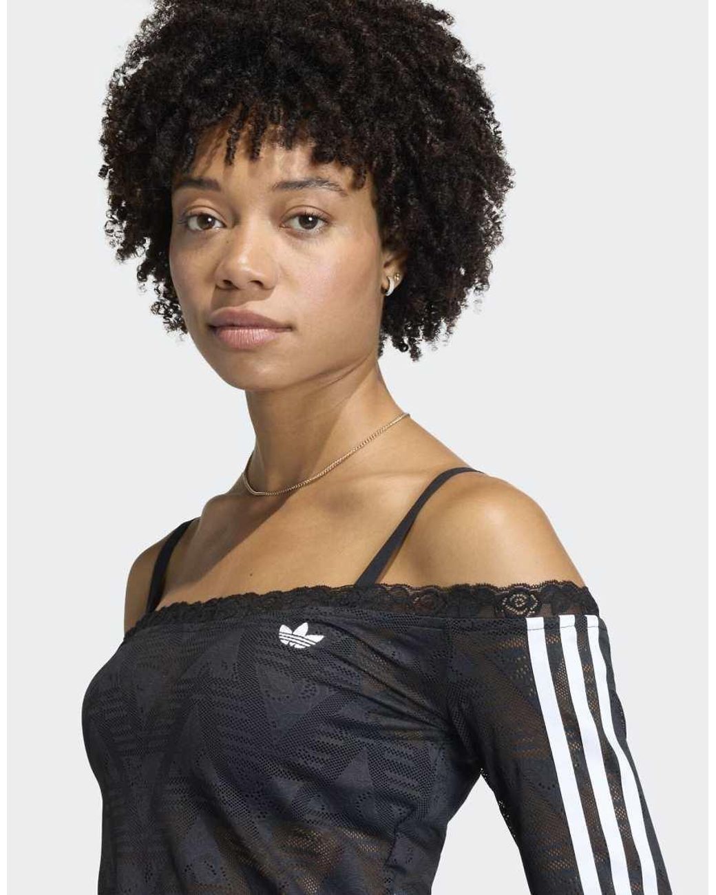 Adidas Originals Blue Lace Bardot Top