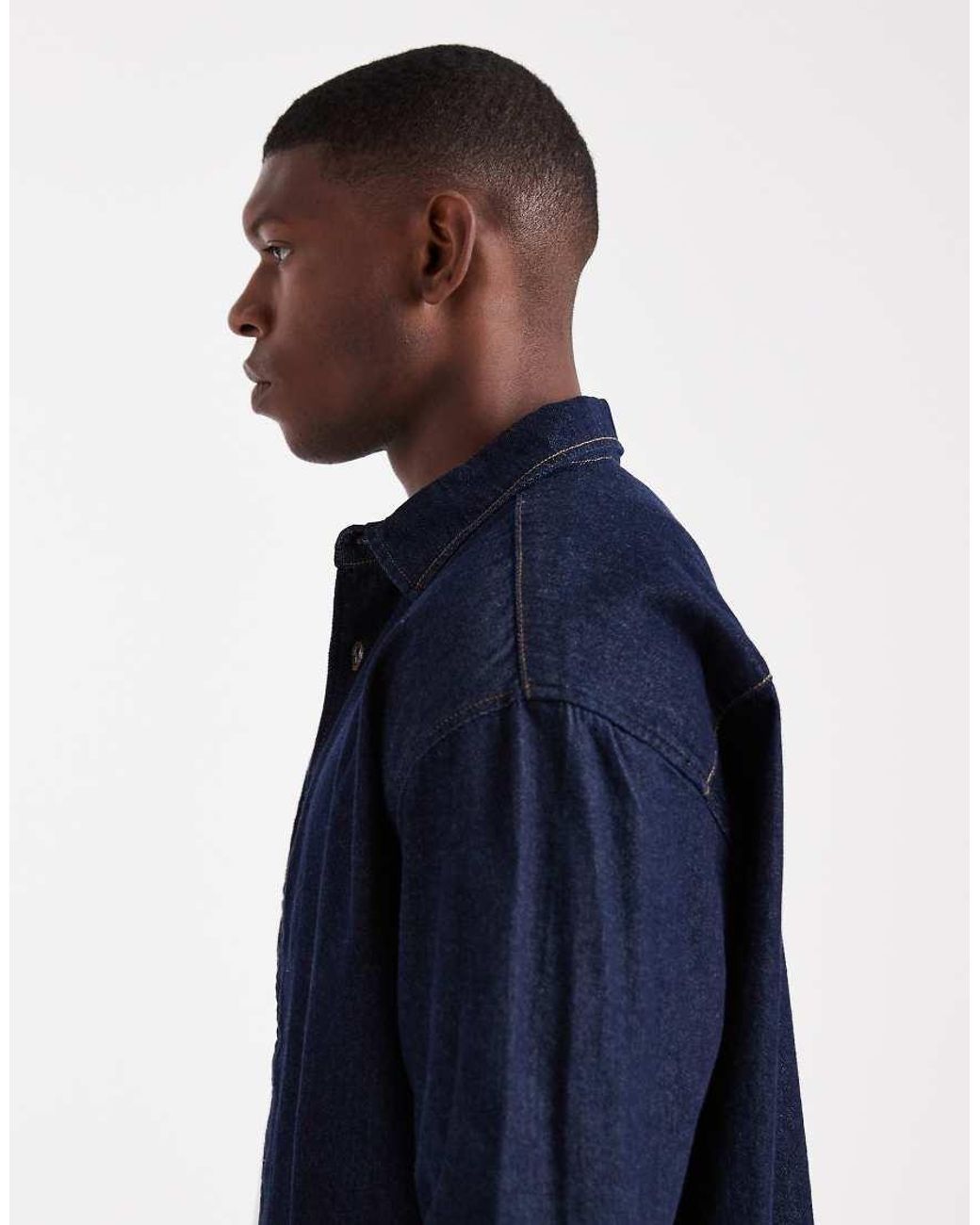 Jack & Jones Blue Oversized Denim Shirt for men