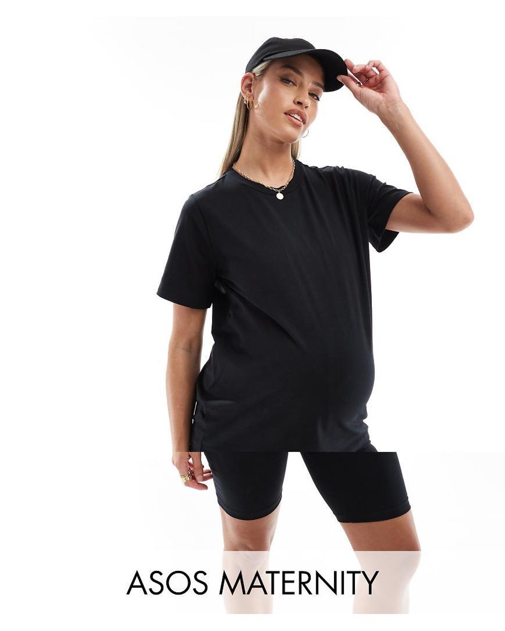 Mama.licious Black Mamalicious Maternity T-Shirt And Short Set