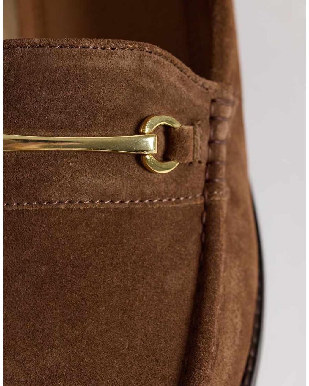 ASOS Brown Penny Snaffle Loafer for men