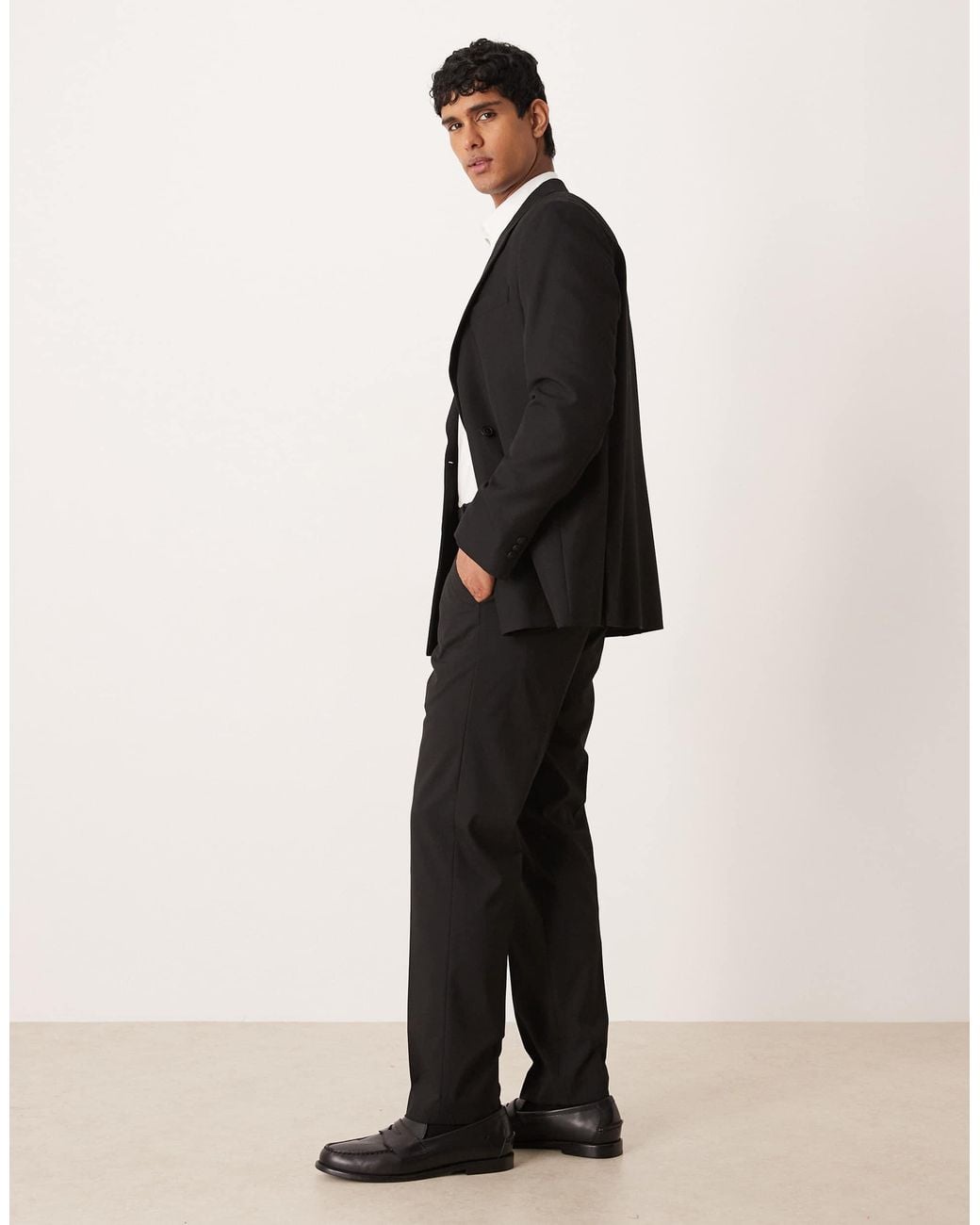 Mango Black Pintor Suit Trouser for men