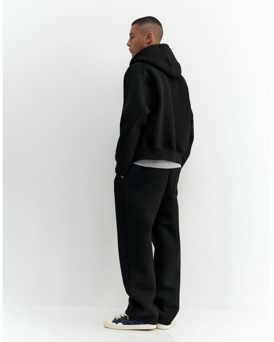 Pull&Bear Hoodiejack Met Rits in het Black voor heren