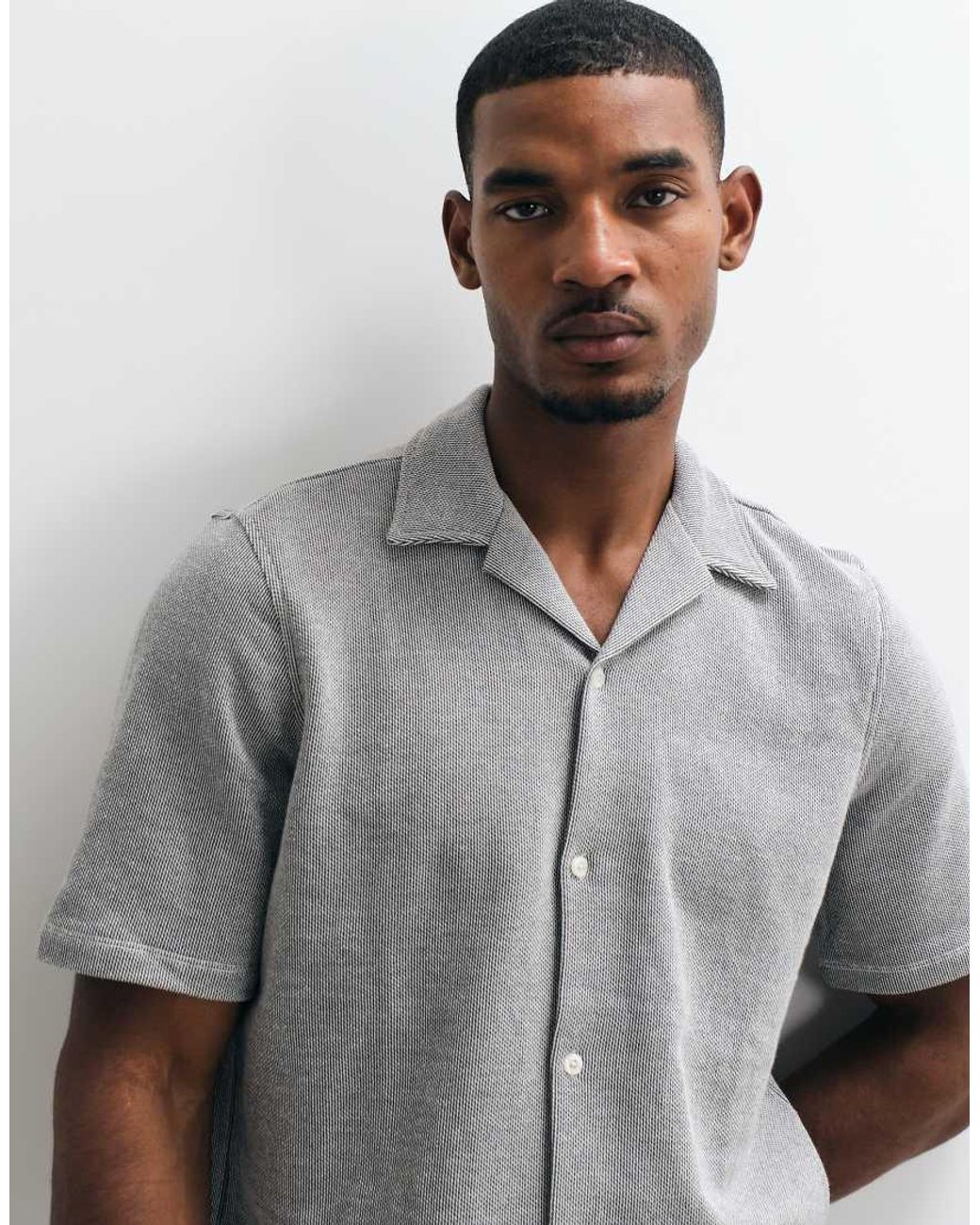 Gap Gray Towelling Shirt Co-Ord for men