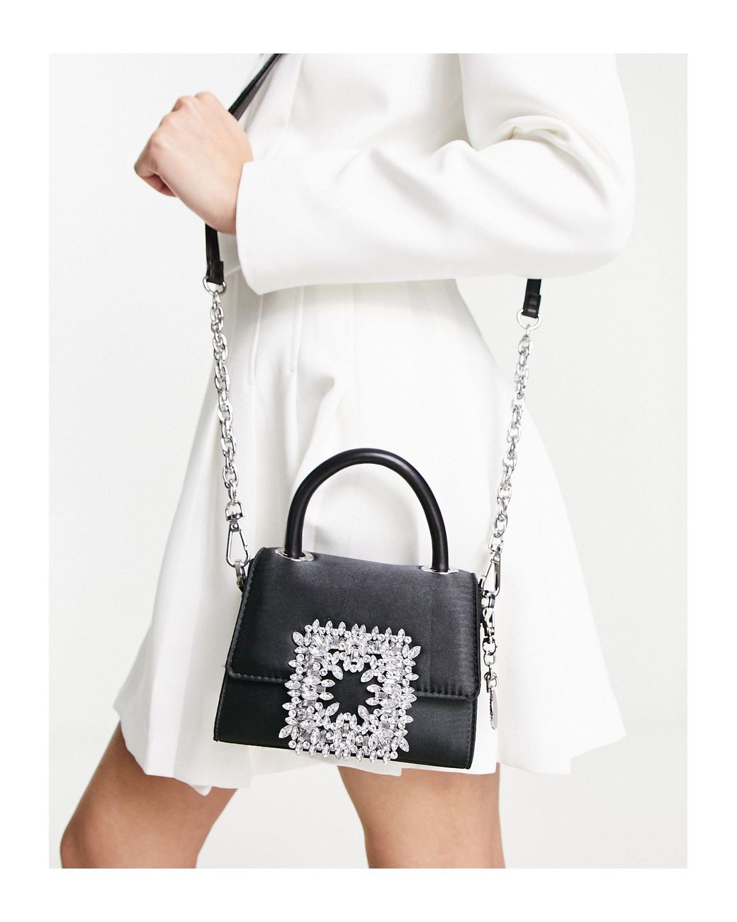 ALDO Lazurda Embellished Mini Crossbody Bag in White | Lyst