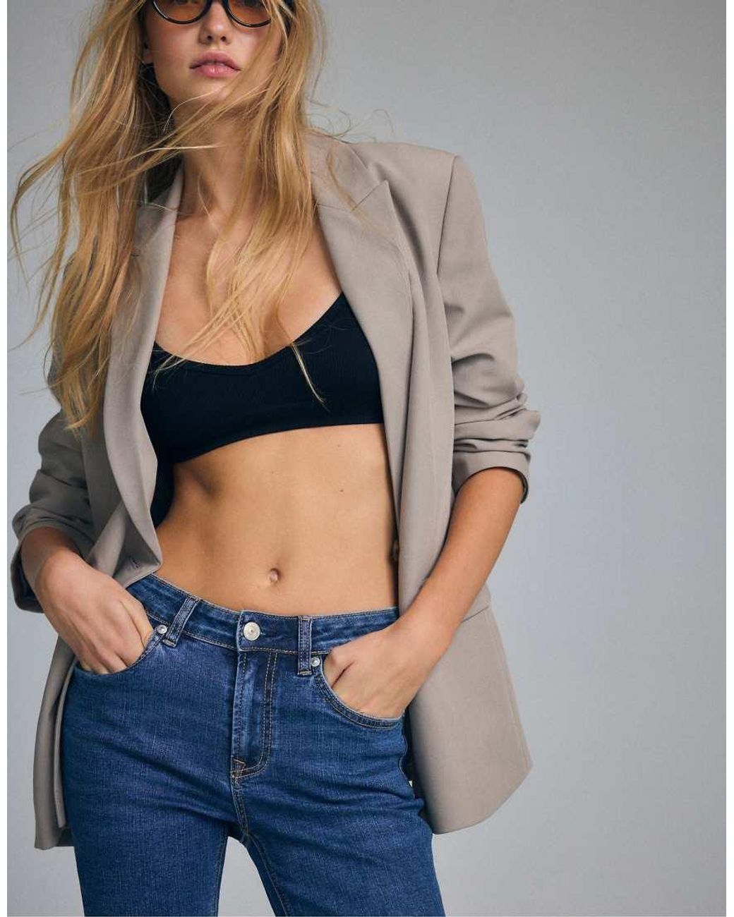 Stradivarius Blue Capri Jeans