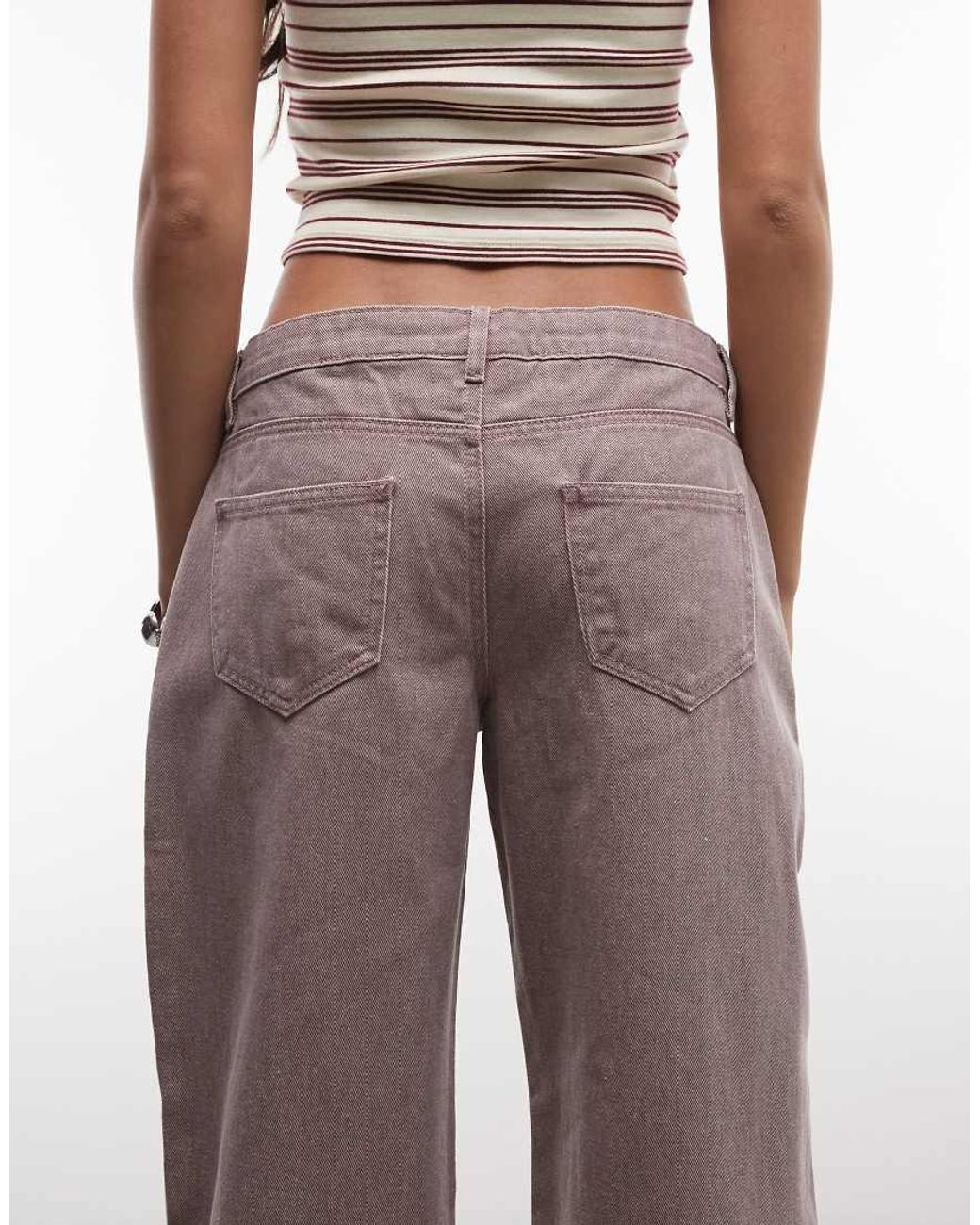 Daisy Street Purple Low Rise Boyfriend Fit Jeans