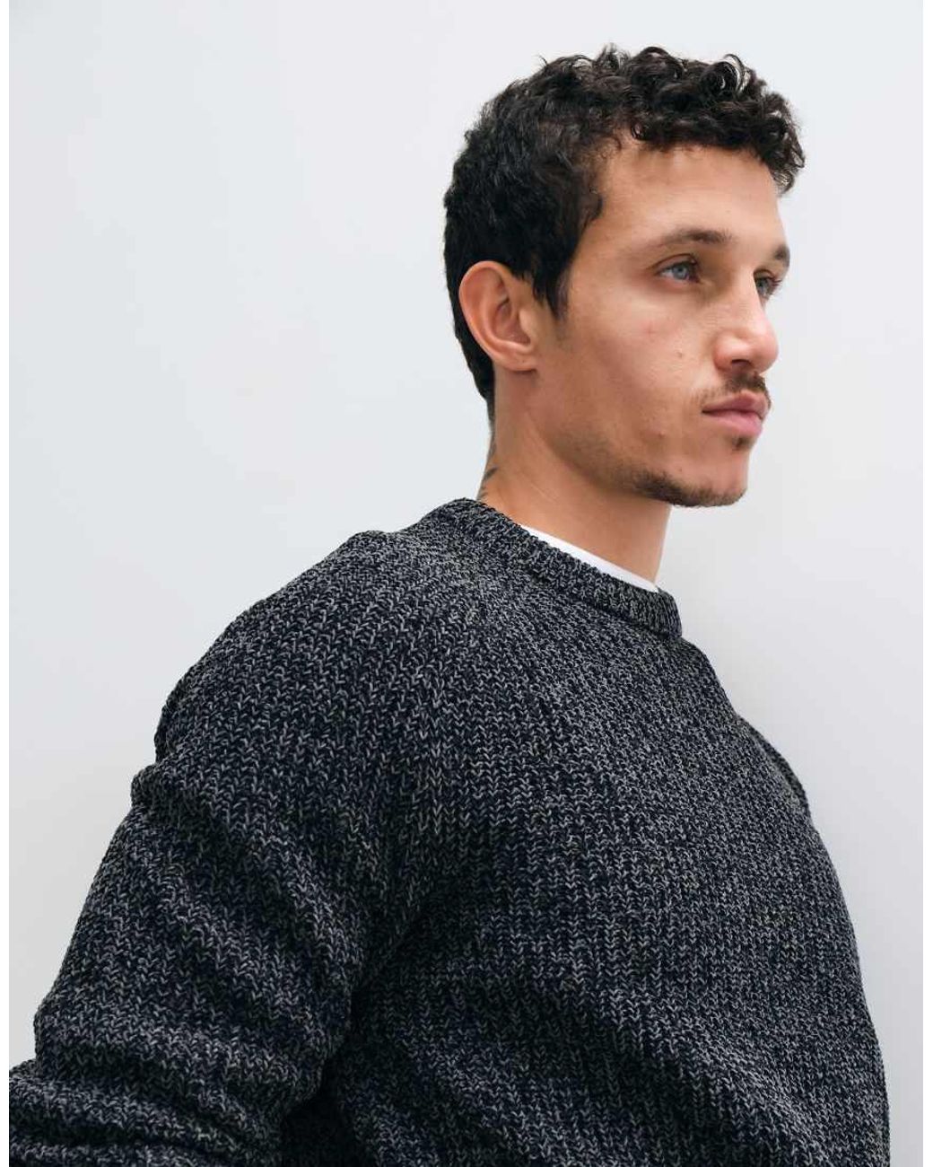 Only & Sons Blue Relaxed Fit Raglan Crew Neck Knit Jumper for men