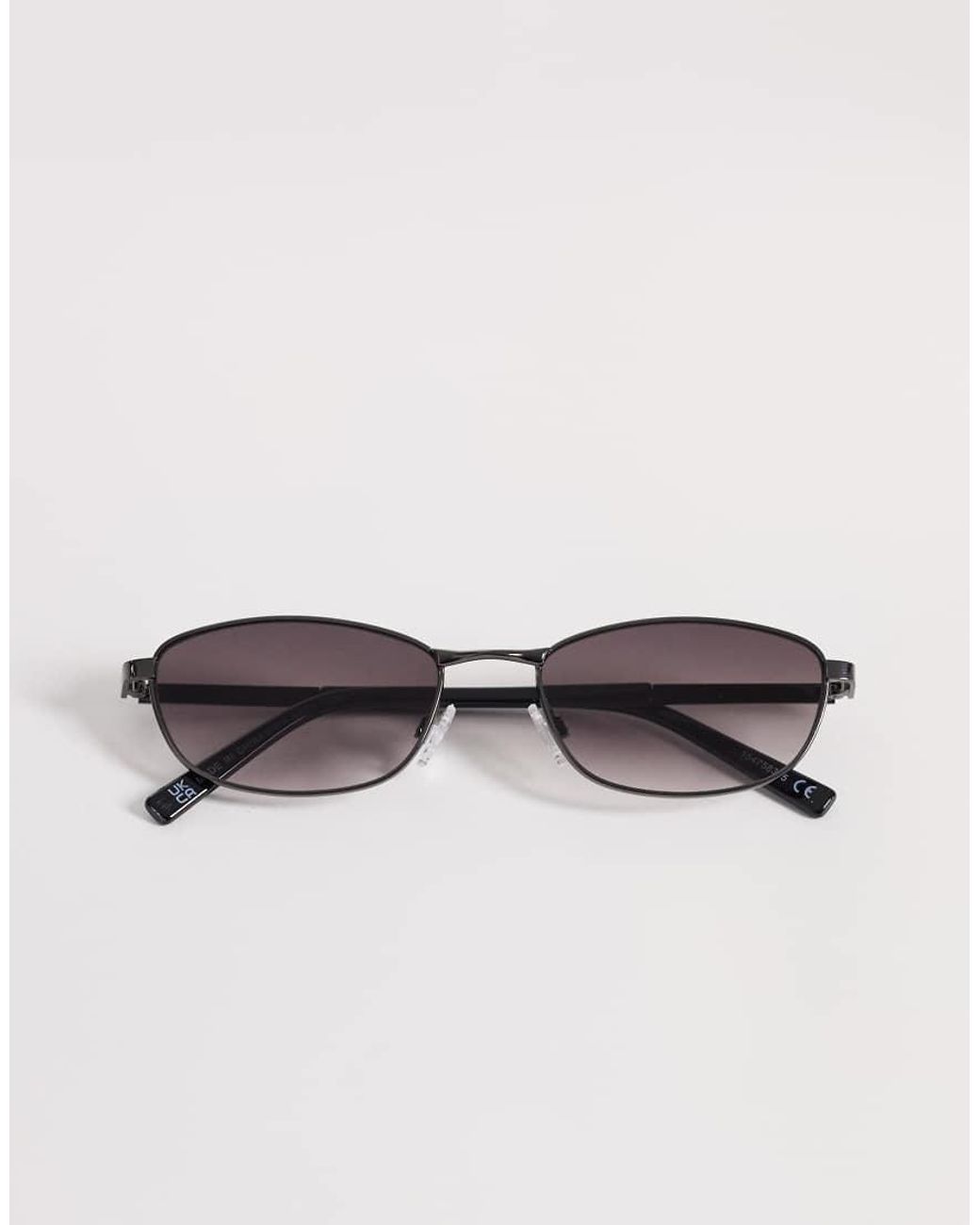 ASOS Metallic Rectangle Metal Sunglasses for men