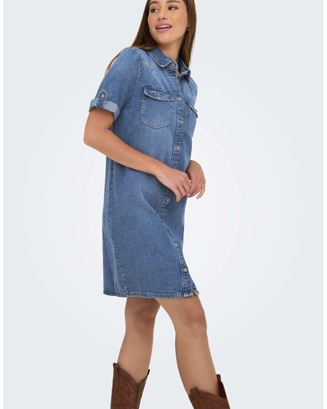 ONLY Blue Denim Dress