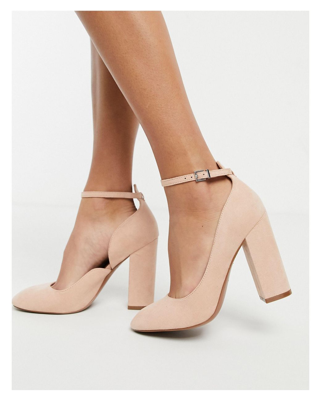 brown block heels closed toe