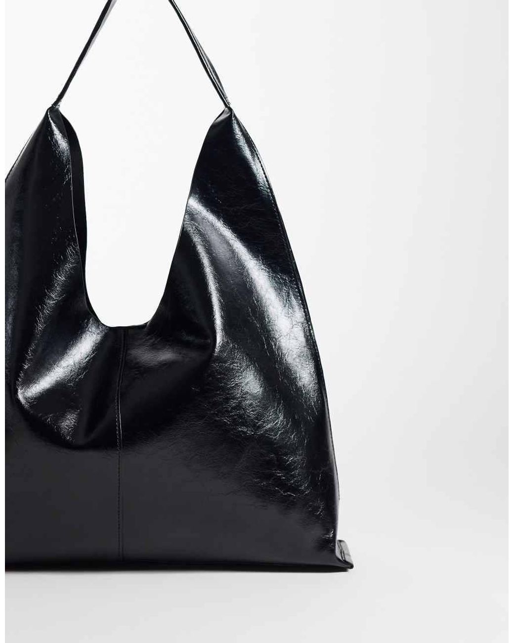 ASOS Black Scoop Bonded Tote Bag