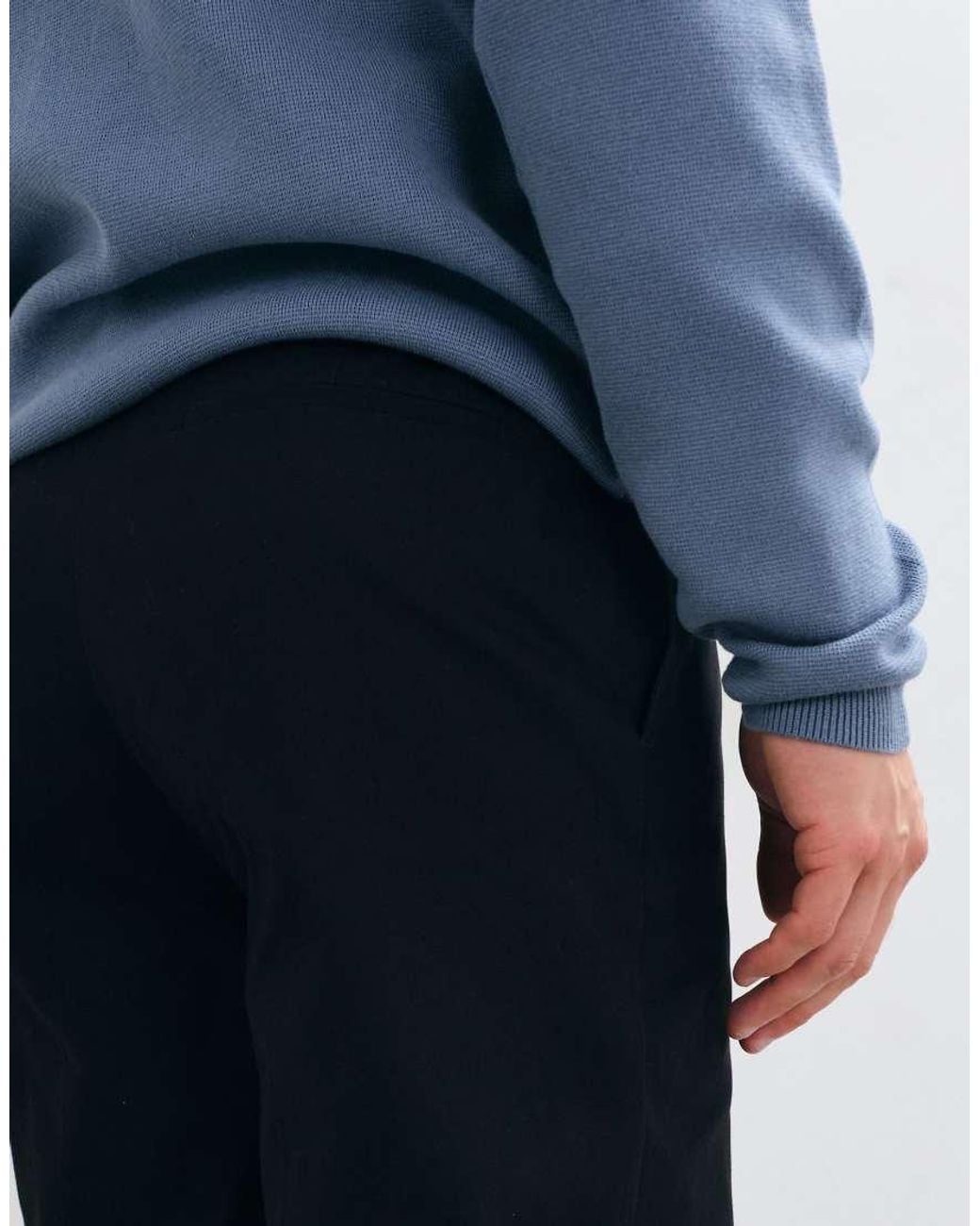 ASOS Blue Tailored 100% Cotton Tapered Pants for men