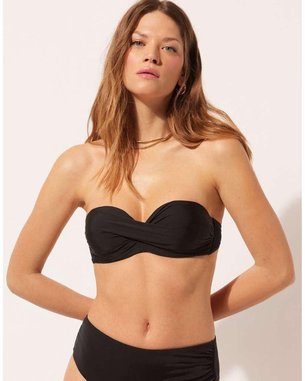 Calzedonia Black Calzendonia Padded Bandeau Bikini Top Indonesia