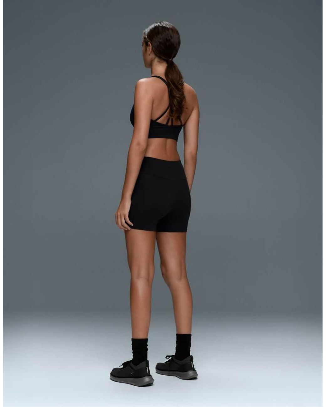 Oysho Black Comfortlux High Rise 10cm Hot Pants